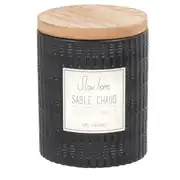 Bougie parfumée en céramique martelée noire 175 g