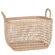 Aswan - Panier de rangement en jonc de mer ajouré 