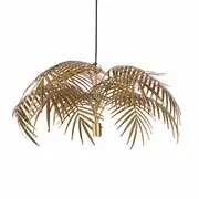 Suspension feuilles de palmier en métal doré