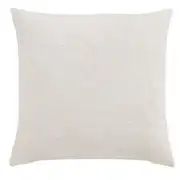 BELDA - Coussin en coton motif feuillage en relief écru 60x60