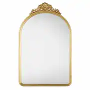 Miroir arche à moulures dorées 90x141