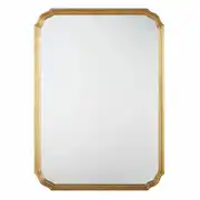 Miroir rectangulaire à moulures dorées 80x110