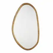 BELDI - Miroir organique en bois de manguier, 70x120 cm
