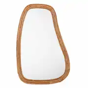 Miroir organique en rotin 86x132