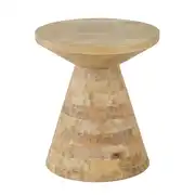 Bout de canapé en bois de manguier gravé
