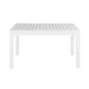 Extenso - Table de jardin extensible en aluminium blanc 6/12 personnes L135/270