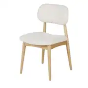 Sixty - Chaise bouclettes écrues