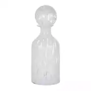 CUBANO - Flacon décoratif en verre transparent et blanc H36