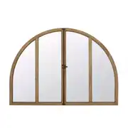 Miroir arche verrière en bois de pin 140x101