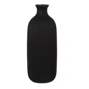 Vase en dolomite strié noir H30