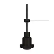 Suspension lumineuse d'intérieur en aluminium noir, 8,4cm