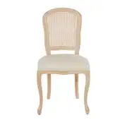 Versailles - Chaise coloris lin et cannage