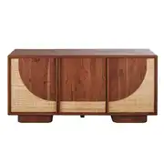 Alya - Buffet 3 portes et rotin tressé L170