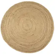Zoe - Tapis rond en jute doré D130