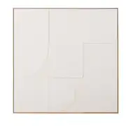 Basile - Toile peinte blanche, 110x110 cm