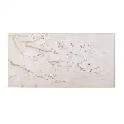 Namos - Toile imprimée et peinte beige et dorée, 132x67 cm