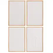 Tableaux abstraits arches blanches (x4) 40x60