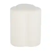 Flo - Pouf bouclettes blanches