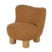 Noham - Fauteuil bouclettes marron