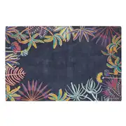 Tinos - Grand tapis en laine tuftée et bouclettes motif floral multicolore 200x300