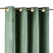 Tilleul - Rideau à œillets en velours vert tilleul à l'unité 140x300