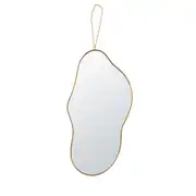 ELIO - Miroir organique en métal doré 18x9