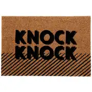 KNOCK - Paillasson en fibre de coco imprimé noir