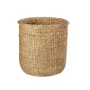 LIVIA - Panier de rangement en fibre végétale marron