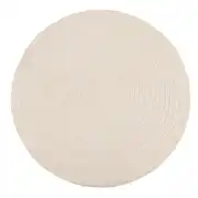 Tapis d'extérieur rond tissé écru D180