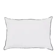 Coussin en lin lavé blanc 40x60