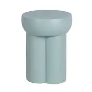 Bout de canapé en ciment bleu vert