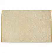 Tapis en coton recyclé écru et jaune ocre 160x230