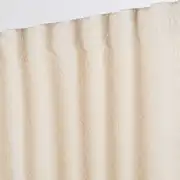 JODAR - Rideau à pattes en coton tissé jacquard blanc à l'unité 140x300