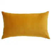 Savora - Coussin en velours jaune moutarde 30x50