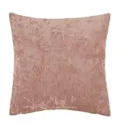 Vintage - Coussin en velours effet vieilli vieux rose 45x45