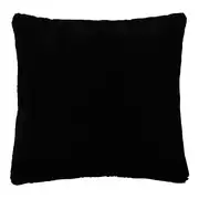 Coussin  imitation fourrure noire 45x45