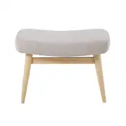 GROENLAND - Tabouret gris chiné et pieds en bois d'hévéa