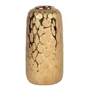 LEO - Vase en grès doré H23