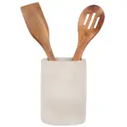 Konya - Pot en céramique et ustensiles en bois d'acacia H15