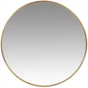 ARADAH - Miroir rond dentelle en métal doré D40
