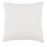 INAC - Coussin en lin et coton mélangés blanc avec galon 60x60