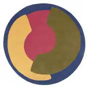 Amarga - Tapis d'extérieur rond motifs multicolores D180