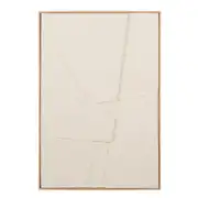 Tableau abstrait à reliefs en polystyrène blanc 62x92