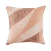 Outjo - Coussin de jardin en polyester recyclé tissé jacquard motifs tricolores 45x45