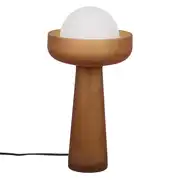 Richmond - Lampe en verre ambré et globe en verre opaque