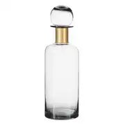 Jersey - Flacon décoratif en verre grisé et laiton doré H37