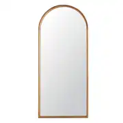 Leon - Grand miroir arche en bois de paulownia, 80x180 cm