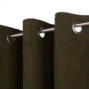 Rideau à oeillets en velours de coton côtelé vert kaki à l'unité 140x300