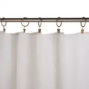 Basna - Rideau voilage à œillets à pinces chiné beige à l'unité 140x350
