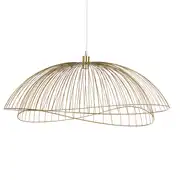 Salina - Suspension filaire double en métal doré